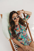 The Lizzy Sculpt Suit | UPF 50+ Sculpting Short Sleeve One-Piece Swimsuit