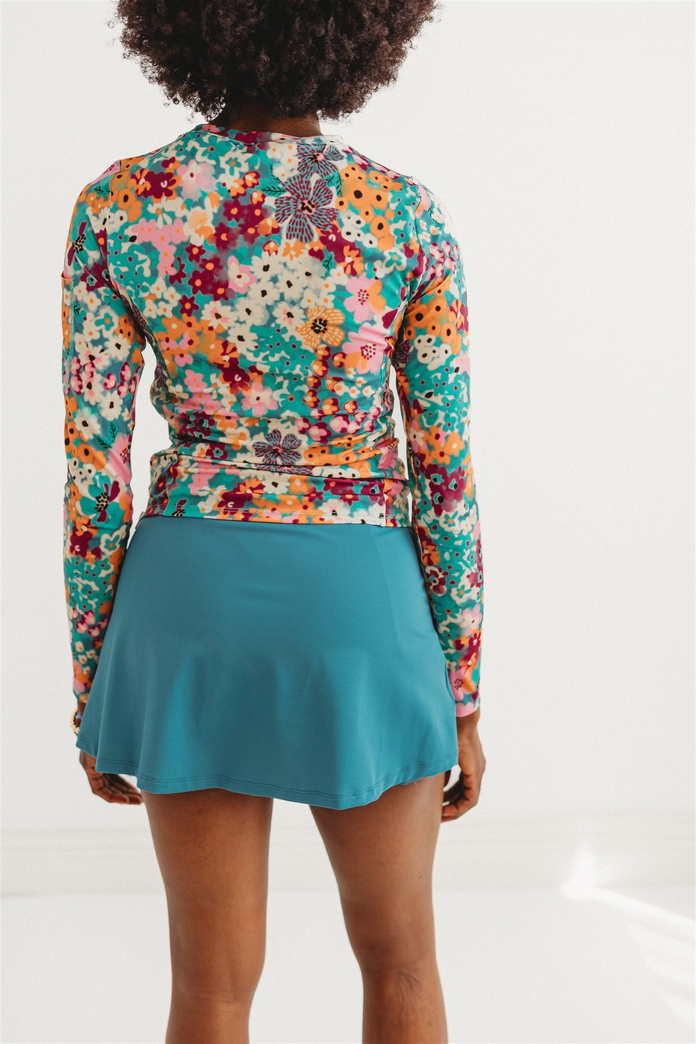 The Holly Sun Layer | UPF 50+ Long Sleeve Rash Guard with Side Zipper for Women