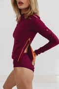 The Holly Sun Layer | UPF 50+ Long Sleeve Rash Guard with Side Zipper for Women in Tall Size
