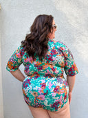 The Lizzy Sculpt Suit | UPF 50+ Sculpting Short Sleeve One-Piece Swimsuit Curve