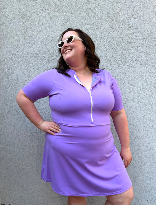 The Blair Resort Swim Dress | UPF 50+ Short Sleeve Swim Dress with Built-In Shorts